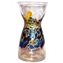 ArtisanStreet's Mikasa Glass Carafe. Hand Painted Abstract Design. One of A Kind, Signed By Artisan.