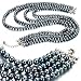 Emma Black 6-7mm A Freshwater Pearl Necklace 18 inch Princess Length