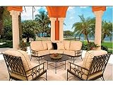 Windham Castings Provence Cushion Patio Cast Aluminum Lounge Set
