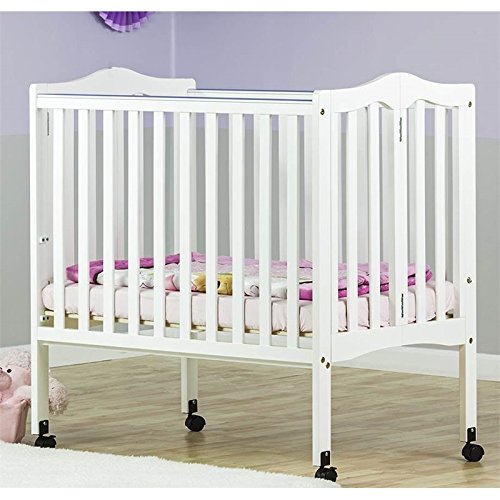 Dream On Me 2 in 1 Lightweight Folding Portable Stationary Side Crib