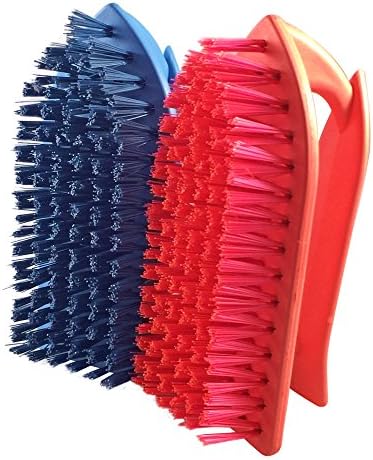 Set of 2 Household plastic scrub brushes great Grip (Blue & Red) brush,