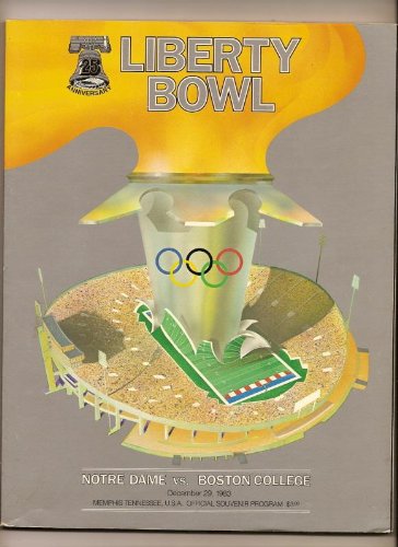 1983 Liberty bowl Game Program Notre Dame Boston College