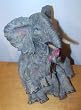 Elephant Trunk Up Statue Figurine Indoor Outdoor