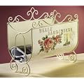 Landhaus Zeitungsst�nder, Zeitschriftenhalter, Shabby Chic mit Rose und Eifelturm