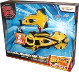 Speed Racer 2 Vehicles in 1 Deluxe Vehicle and Figure Set - Deluxe Racer X Race Car with Hidden Weapon and Pop Up Launcher (Car Dimension : 8