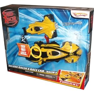 Speed Racer 2 Vehicles in 1 Deluxe Vehicle and Figure Set - Deluxe Racer X Race Car with Hidden... by 