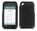 NEW OEM case Mate Carbon Fiber Leather Case for Apple iphone 3G 3GS with Ho ....