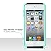 iPod Touch 6 Case,iPod 6 Cases,ULAK Slim Dual Layer Hybrid Protective Case Hard Cover for Apple iPod Touch 5 6th Generation(Aqua Mint + Black)