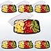Meal Prepster 1-Compartment Food Prep Containers - FDA Approved √ - Reusable, Microwavable, BPA-Free Food Storage Container Sets (28 OZ) (7-pack, Clear / Blue Lid)