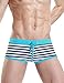 SEOBEAN Mens Low Rise Sexy Stripes Swimwear Boxer Brief Trunks