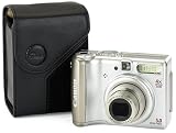 Leather Camera Case for the Canon Powershot A580, A590 IS, A700, A710 IS - Black