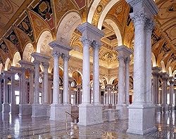 Breathtaking Great Hall at the Library of Congress's Jefferson Building - Remarkable 16"x20" Photographic Print by Carol M. Highsmith