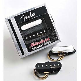 Fender Vintage Noiseless Telcaster Custom Shop Pickups, Set of 2 - Black/Chrome
