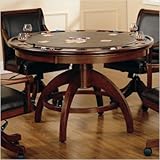 Game Dining Table in Medium Brown Cherry Finish