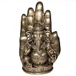 Statue God Ganesha Brass Collectibles 4.25 x 2.75 x 9 inches