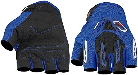 TAIPU Men Women Summer Road Riding Breathable Half Finger Motorbike Racing Gloves Dirt Bike Motocross Off-Road Riding Gloves M / L / XL (XL, Blue)