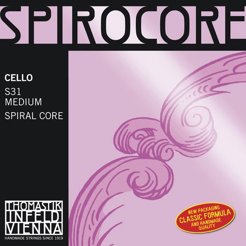 Thomastik Infeld Spirocore Cello String Set - 4/4 Size - Medium Gauge