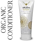 Organic Conditioner By Skabu with Argan Oil and Jojoba, Unscented Age Defying Formula, 8 Fl. Oz.