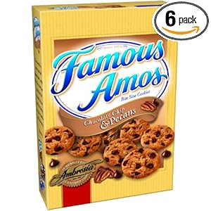 Keebler Famous Amos Chocolate Chip and Pecans Cookies, 12.4000-count (Pack of 6)