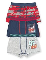 3 Pack Cotton Rich Disney Cars Trunks