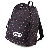 「(アウトドア プロダクツ)OUTDOOR PRODUCTS ハート&スタードットデイパック ブラック×ピンクハート(10)」の画像