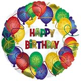 CTI Industries Bday Patterned Balloon 18IN 5 / Pack #114490C - B0016KXJBK