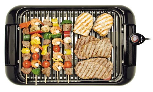 Sanyo HPS-SG3 200-Square-Inch Electric Indoor Barbeque Grill, Black