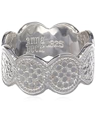 Anna Beck Designs "Gili" Sterling Silver Wire Rimmed Disk Ring