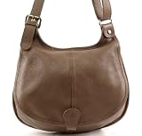 Besace Cuir taupe mod&egrave;le Augusta