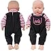 Rifi High Simulation Baby Doll's Clothes Denim Pants Red Stripes 14 to 16 inches Dolls