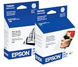 Epson T026201 (1 Black) and T027201 (1 Color) Ink Cartridge Twin Pack