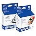 Epson T026201 (1 Black) and T027201 (1 Color) Ink Cartridge Twin Pack