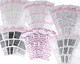 Bundle Monster 3D Nail Art Stickers Decals - 90 Variety Packs - French Nail Tips, Full Color, Glow in the Dark Design Set