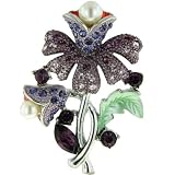 Purple Flower Pin Brooch