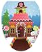 Toilet Tattoos TT-X617-O Christmas Candy House Decorative Applique For Toilet Lid, Elongated