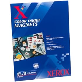 Click here to buy Xerox Color Inkjet Magnets (8.5x11, 3 Sheets) by Xerox.