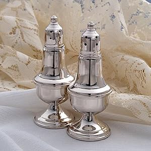 Sterling Salt and Pepper Shakers 4-1 2 Height 232P-E by