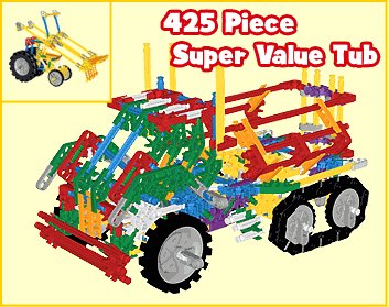 Childrens Toyshop  Toys : K'nex - Super Value Blue Tub 425 Pc