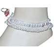 Foot Jewelry From India Silver Anklet Pair 10 inches (anklt468)