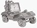 Sporting Goods : Golf Cart Clock 'Convertible' Silver Tone