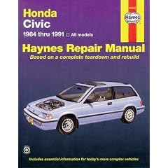 Honda Civic Automotive Repair Manual: 1984 to 1991 (Haynes Automotive Repair Manuals)