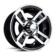 MotoSport Alloys S3 Redline Black Machined 10x5 - Inch Wheel