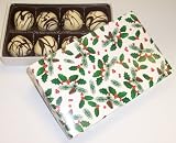 Scott's Cakes White Chocolate Truffles 1/2 Pound Holly Box
