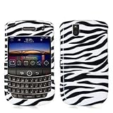 Black / White Zebra Design Crystal Hard Skin Case Cover for Blackberry Bold ....