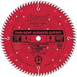 IMAGE OF Freud LU74R010 10-Inch 80-Tooth ATB Thin Kerf Cut Off Saw Blade with 5/8-Inch Arbor and PermaShield Coating