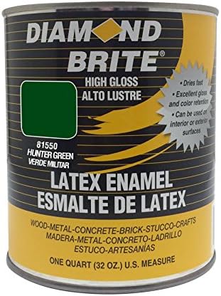 Diamond Brite Paint 81550 1-Quart Latex Gloss Enamel, Hunter Green