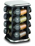 Kamenstein Metro 16-Jar Spice Rack, Black