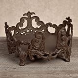 Gracious Goods 8in Salad Plate Holder - Brown Metal