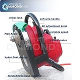 SECCO Variable Speed 2200W Hydro Float Granite and Concrete Diamond Profile Edge Router