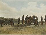 Aiming a French Cannon Stretched Canvas Poster Print, 18x24